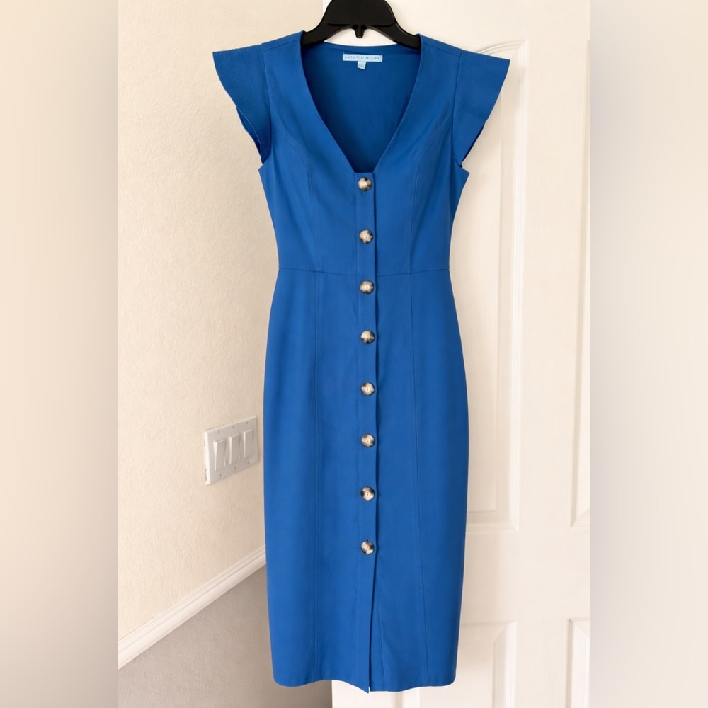 ANTONIO MELANI Vibrant Blue Midi Dress